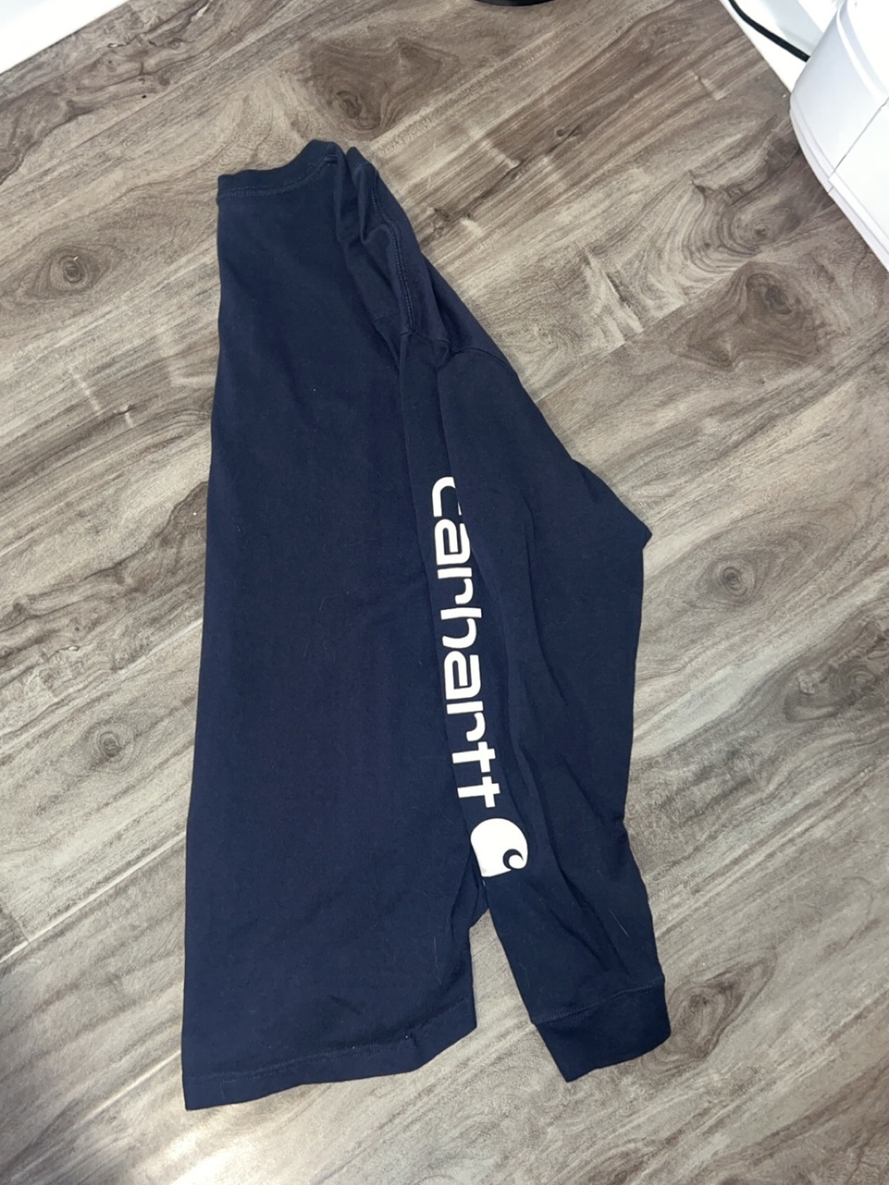 Carhartt Navy long sleeve with White Logo